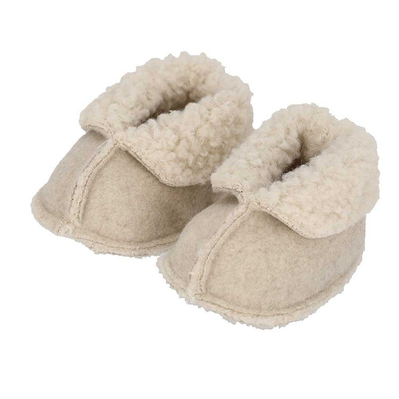 Apollo babies booties knit gift box light beige