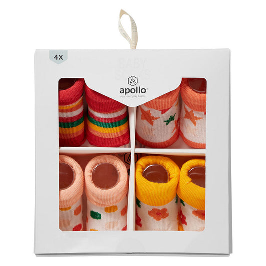 Apollo new born socks giftbox 4-pack
