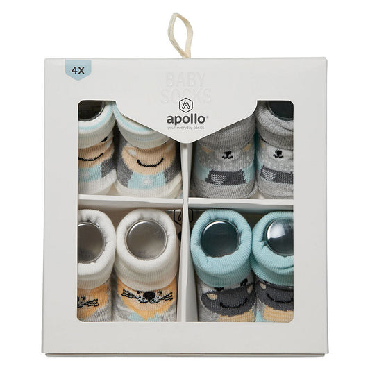 Apollo new born socks giftbox 4-pack