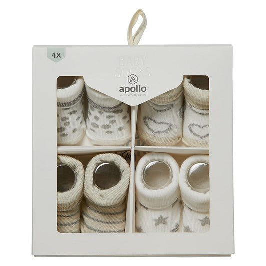 Apollo new born socks giftbox 4-pack