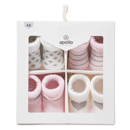 Apollo new born socks giftbox 4-pack