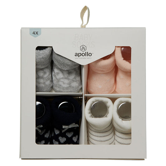 Apollo new born socks giftbox 4-pack