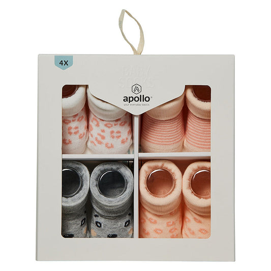 Apollo new born socks giftbox 4-pack