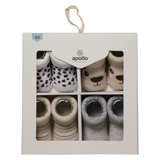Apollo new born socks giftbox 4-pack