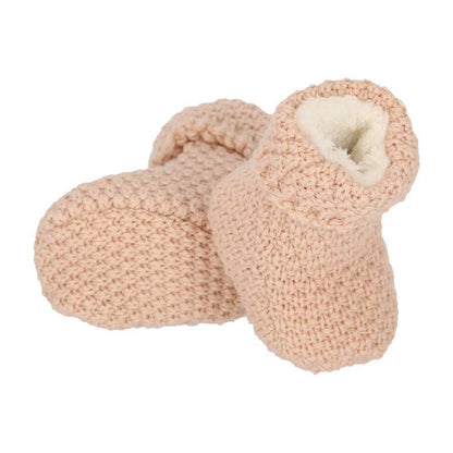 Apollo babies booties knit giftbox old pink