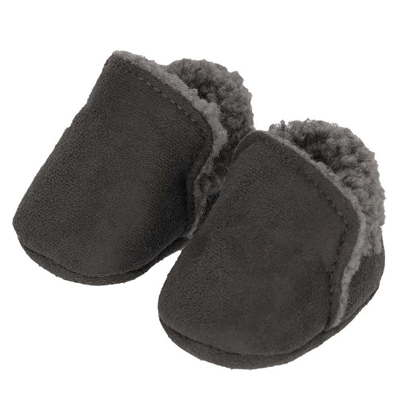 Apollo babies booties knit giftbox anthracite